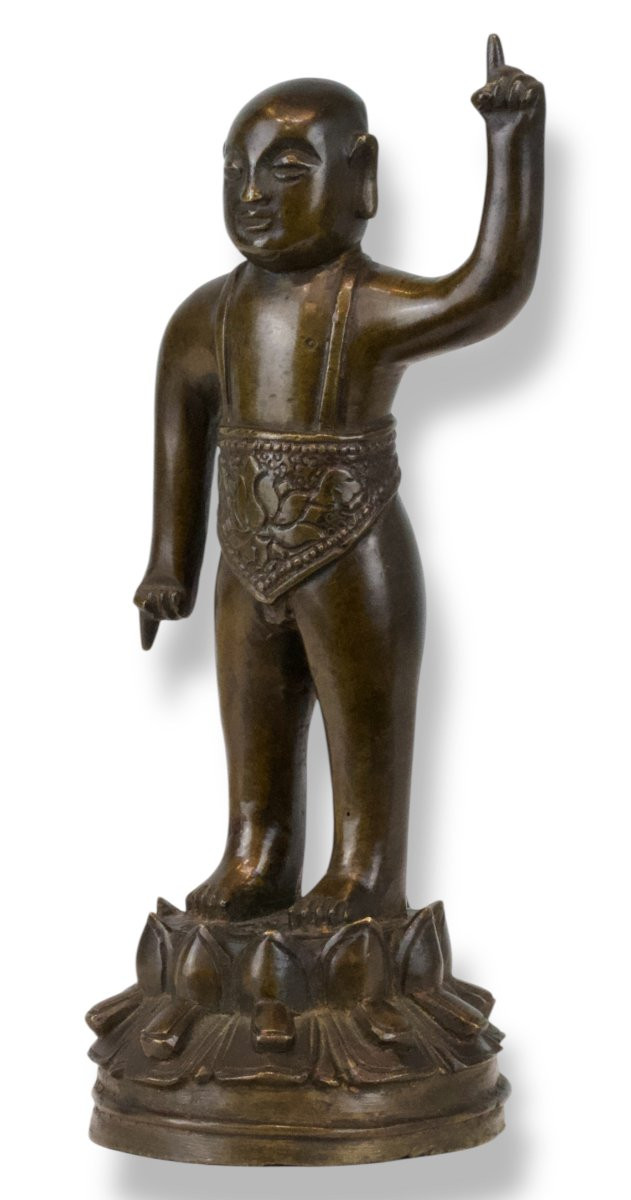 Figura di Buddha in Bronzo - Cina XIX Secolo-photo-1